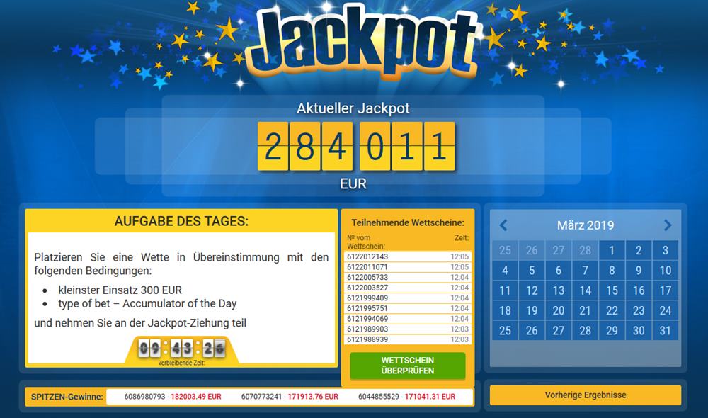 mehrere hundert Euro Jackpot